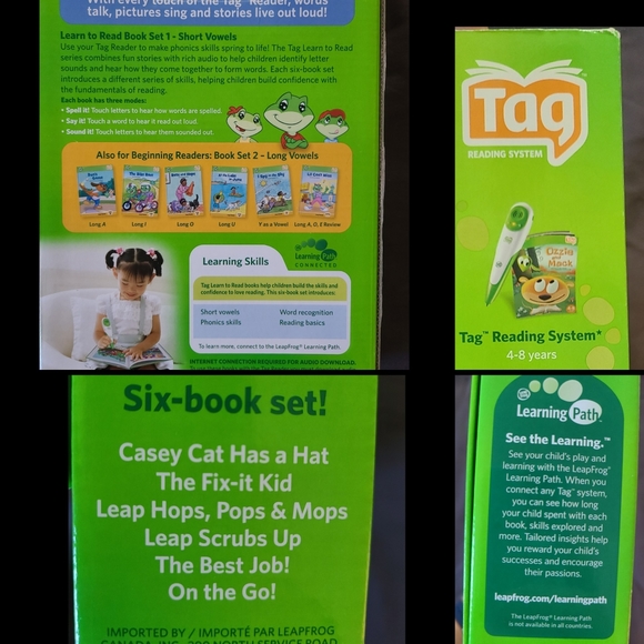 LeapFrog Tag Learn to Read Books- Set 1- Short Vowels (6 books + CD) - Picture 5 of 5